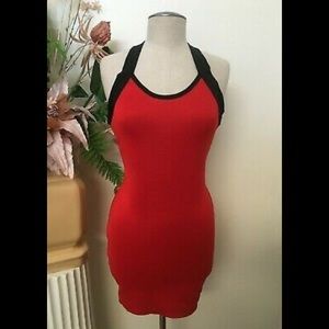 Red black dress forever 21 bodycon NWT sexy dress